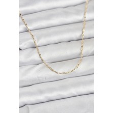 Onba cm 14K Gold Renk Gemici Zincir Model 60 cm Kadın Kolye 5886 - OB6668-9005