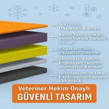 Tech Butiq 4 Mevsim Kedi Köpek Minderi 60×40 Yıkanabilir Pet Yatağı Kedi Köpek Serinletici Minder 60×40 | 4 Mevsim Yatak, Soğutucu Jel, Isı Yalıtımı, Kaymaz Pet Mat