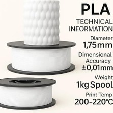 Filetto Pla+ Filament 1.75MM 1 kg - Beyaz