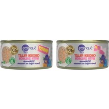 Die Grup Tiftiklenmiş Tavuk Göğsü ve Somonlu Konserve Kedi Maması 70 gr (2 Paket)