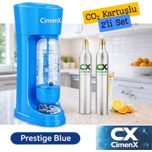 Soda Makinesi – Blue Edition Cimenx Soda Maker - 2 Kartuşlu Set