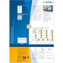 Herma 4401 Renkli Etiket Dın A4 210 x 297 Mm, 100 Yaprak, Kağıt, Mat Kendinden Yapışkanlı, Basılabilir, Kalıcı Yapışkan Renk Etiketi, 100 Yapışkan Etiket, Sarı
