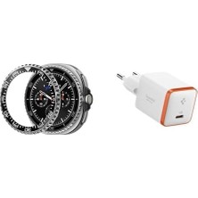 Galaxy 8 (46MM) Kasa Koruyucu Bezel Diver Saat Aksesuar Paslanmaz Çelik Yapı Üstün Koruma - ACS10014 30W Usb-C Ultra Mini Hızlı Şarj Aleti