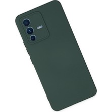 Renas Store V23 5g Kılıf Nano Içi Kadife Silikon - Koyu Yeşil