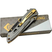 Renas Store Chongming CM84 Çakı Titanyum Gold 20 cm Manuel, Kemerlikli