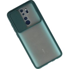 Renas Store Redmi Note 8 Kılıf Palm Buzlu Kamera Sürgülü Silikon - Yeşil