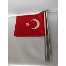 Die Grup 20X30 cm Sopalı Türk Bayrağı, Alpaka Kumaş, 20'li Paket