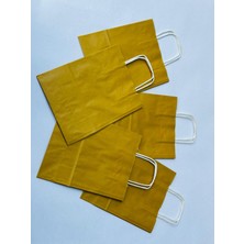 Orbak Kağıtçılık 1.kalite 18X8X24CM 5’li Yağ Yeşili Renkli Kraft Kağıt Çanta Hediye Poşeti Hediye Paketi Kraft Çanta