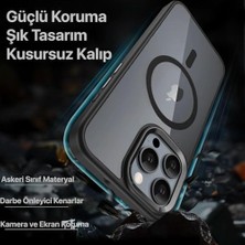 17 Pro Için Super-Crystal ile Uyumlu Kılıf Arkası Kristal Berraklığında Cam Görünüm Kenarları Darbe Emici Silikon Hybrid Kılıf (Mavi, 17 Pro)