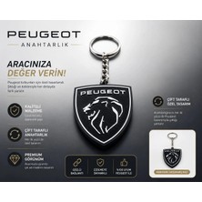 YSN Sounds Peugeot Anahtarlık , Peugeot Logolu Çift Yönlü Araç Anahtarlık - Peugeot Araba Anahtarlığı