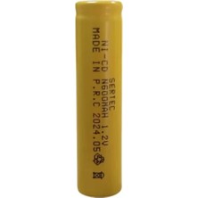 Renas Store 1.2V 600 Mah - N Boy - Ni-Cd Şarjlı Pil - (Başsız / Flat Head)