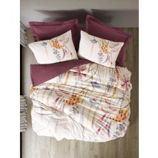 Cotton Box Çift Kişilik Modeline Nevresim Takımı Flos Bordo