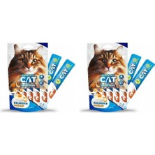 Tech Butiq Eurogold Cat Sıvı Kedi Ödülü Somon-Karides 5X15 gr 2li Paket
