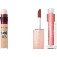 New York Anti Age Eraser Kapatıcı, 01 Light, 6.8 ml + New York Lifter Gloss Nemlendirici Dudak Parlatıcısı - 003
