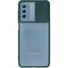 Renas Store Galaxy M52 5g Kılıf Palm Buzlu Kamera Sürgülü Silikon - Yeşil