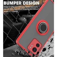 Galaxy A16 ile Uyumlu Kılıf Thunder Hux Yüzüklü Kapak Şık ve Dekoratif Model Stand Olabilen 360° Dönebilen Yüzük Aparatı ve Kamera Korumalı Yükseltilmiş Thunder Hux Kapak Lacivert