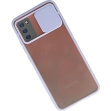 Renas Store Galaxy A03S Kılıf Palm Buzlu Kamera Sürgülü Silikon - Lila