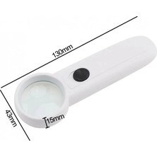 Renas Store 15X Çok Fonksiyonlu 2 LED Işıklı Taşınabilir El Büyüteç