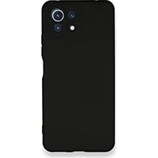 Mi 11 Lite ile Uyumlu Kapak Kamera Korumalı Içi Kadife Lansman Silikon Kılıf - Siyah