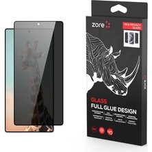 Galaxy ile Uyumlu S25 Ultra Rika Premium Privacy Temperli Cam Ekran Koruyucu Siyah