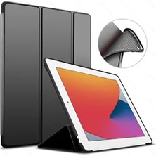 iPad 8. Nesil 10.2" ile Uyumlu Kılıf Arkası Silikon Smart A2270 A2428 A2429 A2430 Siyah