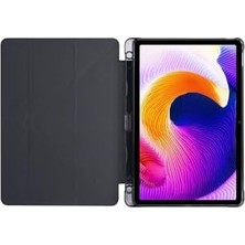 - Pad/ Pad Pro 12.1 Inç ile Uyumlu Kapaklı Standlı Kalem Bölmeli Koruyucu Kılıf - Siyah