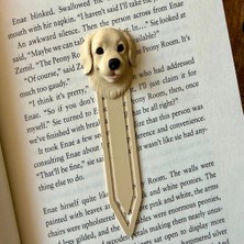 Brand House 3D Golden Köpek Tasarımlı Kitap Ayracı Çok Renkli Dekoratif Ayraç