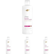 Dove Şampuan Keratin Uzun Saç Terapisi 375 ml (4 Paketi)