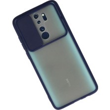 Renas Store Redmi Note 8 Kılıf Palm Buzlu Kamera Sürgülü Silikon - Lacivert