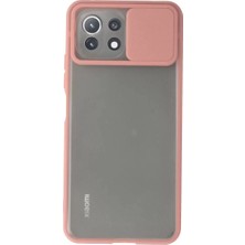 Renas Store 11 Lite Kılıf Palm Buzlu Kamera Sürgülü Silikon - Pembe