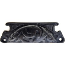 Renas Store Antika Tarz Dekoratif Pirinç Lale Tas Mobilya Kulbu - 30X90 Mm, Oksit