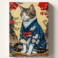 Die Grup Japon Kedi Temalı Sayılarla Boyama Seti - 40X50 cm