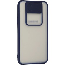 Renas Store Galaxy J7 Kılıf Palm Buzlu Kamera Sürgülü Silikon - Lacivert