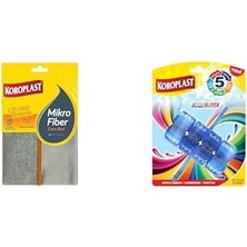 Seti | Mikrofiber Cam Bezi Tekli, X1 + 5 Etkili Wc Blok 2'li Beyaz Sabun Kokulu X1