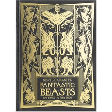 Mabbels Fantastic Beasts Defter Siyah 1 Adet 20x28 Ölçüler Altın Yaldız Baskılı Sert Kapak
