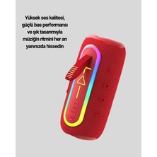 Renas Store Taşınabilir Bluetooth Hoparlör Kırmızı IP67 Su Geçirmez