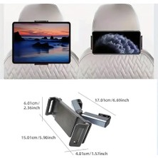 Oto Koltuk Arkası Telefon Tablet Tutucu, Araç Için Ayarlanabilir Koltuk Başı Tablet Tutma Aparatı