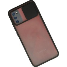 Renas Store Galaxy A02S Kılıf Palm Buzlu Kamera Sürgülü Silikon - Siyah