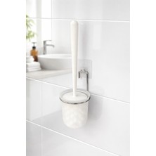 Okyanus Home Krom Sihirli Yapışkanlı WC Fırçalık Modern Stil ve Kolay Temizlik Özellikli