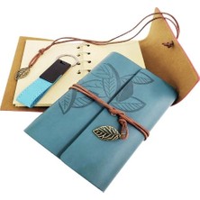 Renas Store Ahşap Kutulu Deri Defter Anahtarlık Set