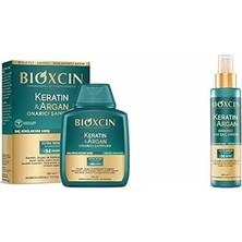 Keratin & Argan Onarıcı Şampuan 300 ml - Yıpranmış ve Hasar Görmüş Saçlar ve Keratin & Argan Onarıcı Sıvı Saç Bakım Kremi 150 ml Yıpranmış ve Hasar Görmüş Saçlar