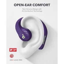By Aerofit Pro, Güvenli Uyum, Ergonomik Tasarım, Ldac ile Zengin Ses, Bluetooth 5.3, Ipx5 Suya Dayanıklı, 46 Saat Çkablosuz Kulaklıklar, Mor