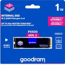 Goodram SSDPR-PX500-01T-80 Pcı- 3.0 1 Tb M.2 SSD