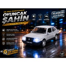 Aksoy Toys Oyuncak Çek-Bırak Işıklı Sesli Tofaş Şahin Gri Renk 12 cm