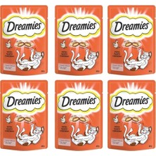 Tech Butiq Dreamies Kuru Kedi Ödül Maması, Tavuklu, (6 x 60 G)