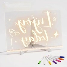 Die Grup LED Işıklı Şeffaf Çizim Tableti, 30X20 cm Eğitici Boyama Seti ile