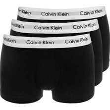 Calvin Klein Erkek Trunk Boxer Seti 3'lü Siyah Pamuklu Esnek Konforlu Tasarım