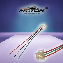 Moton Motosiklet Anahtar Düğme Soketi Kablosu 3 Fişli