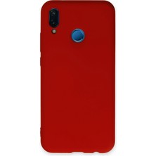 Renas Store P20 Lite Kılıf Nano Içi Kadife Silikon - Kırmızı
