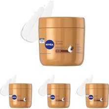Nemlendirici El ve Vücut Bakım Kremi Cocoa Butter 400 Ml,72 Saat Nemlendirici,kakao Yağı,e Vitamini,kakao Kokusu (4 Paketi)